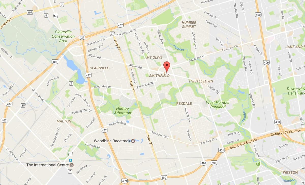 Mapa de Albion road Toronto