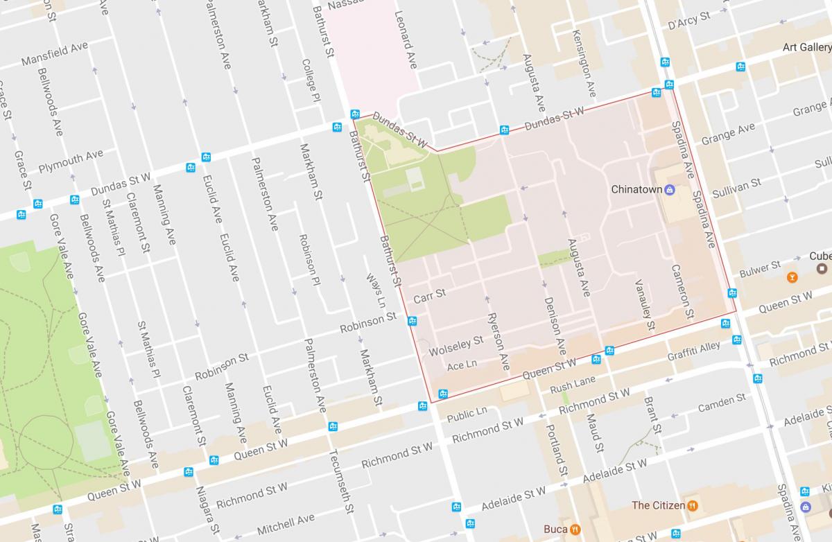 Mapa de Alexandra park barrio de Toronto