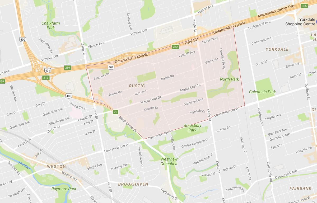Mapa de Arce Leafneighbourhood Toronto