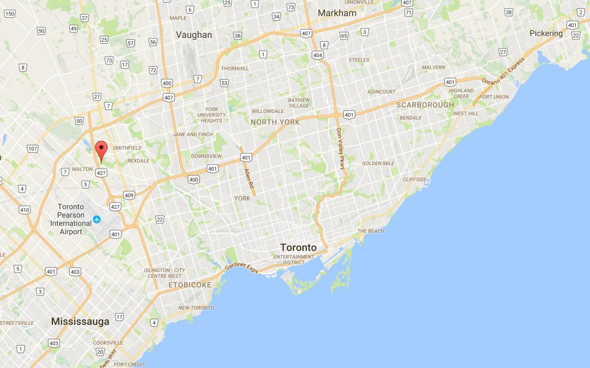Mapa de Barrio del distrito de Toronto