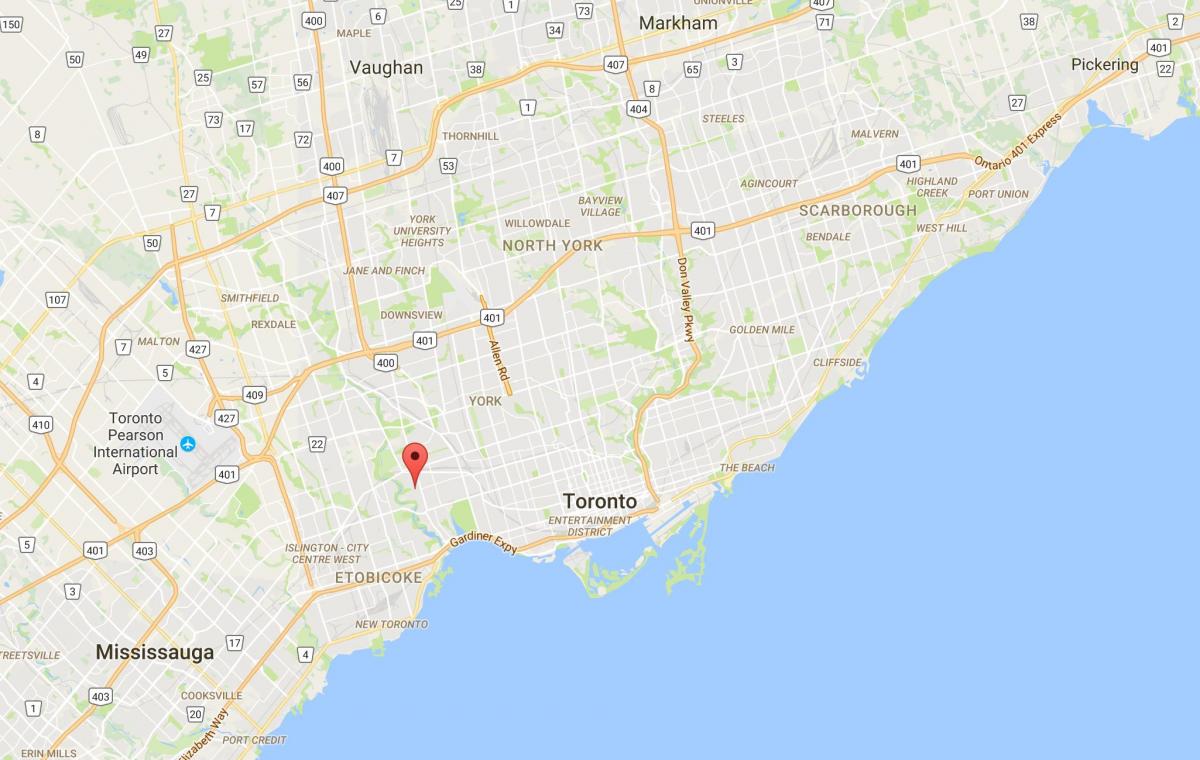 Mapa de Bebé de Punto de distrito de Toronto