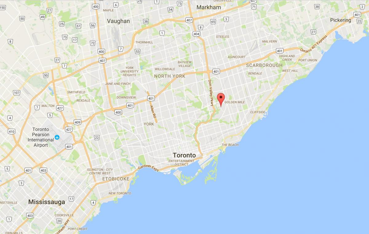 Mapa de Bermondsey distrito de Toronto