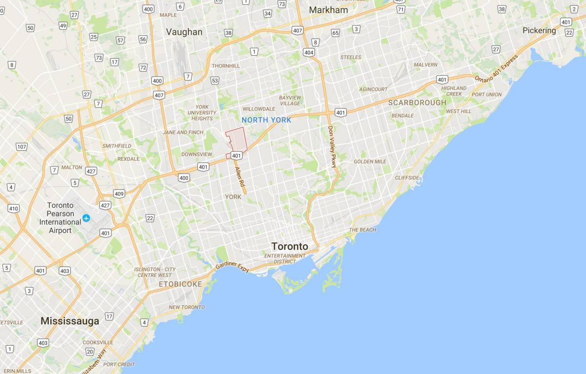 Mapa de Clanton Parque del distrito de Toronto