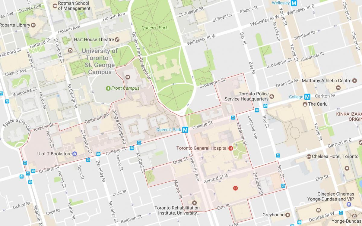 Mapa de Descubrimiento barrio de Toronto