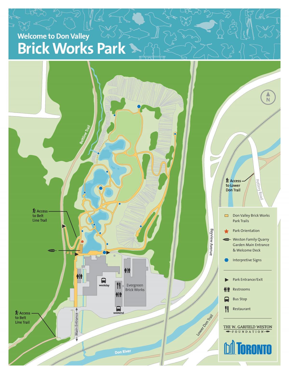 Mapa de Don Valley Ladrillo Obras del parque