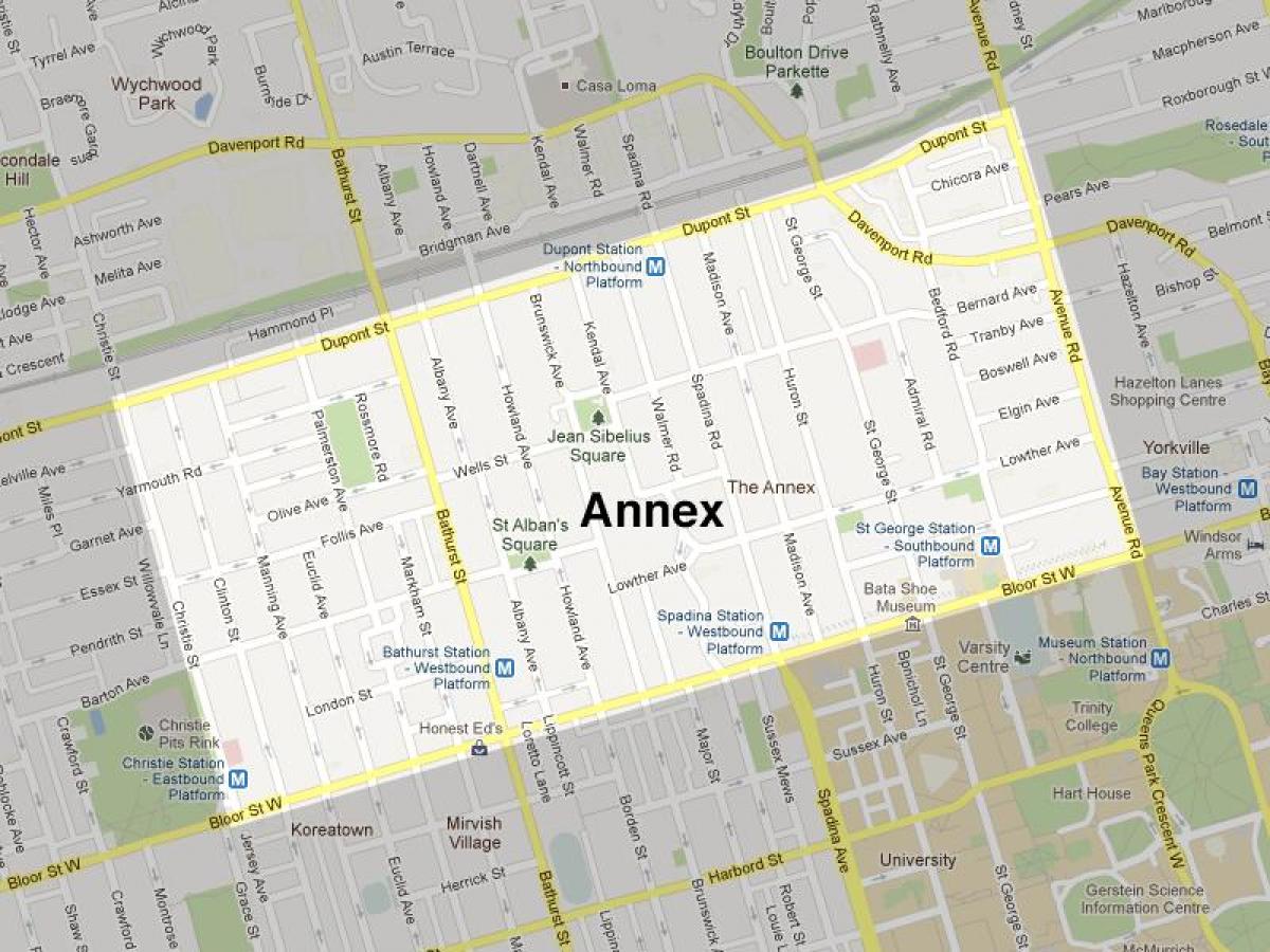 Mapa del Anexo Toronto