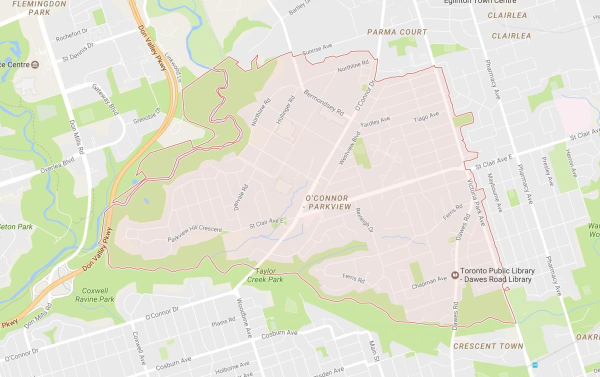 Mapa del Camino de Herradura de barrio de Toronto