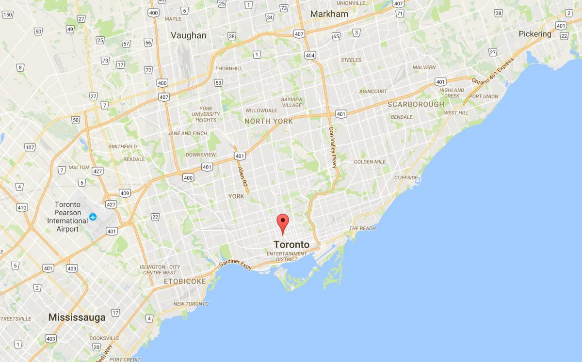 Mapa de Descubrimiento de Distrito del distrito de Toronto