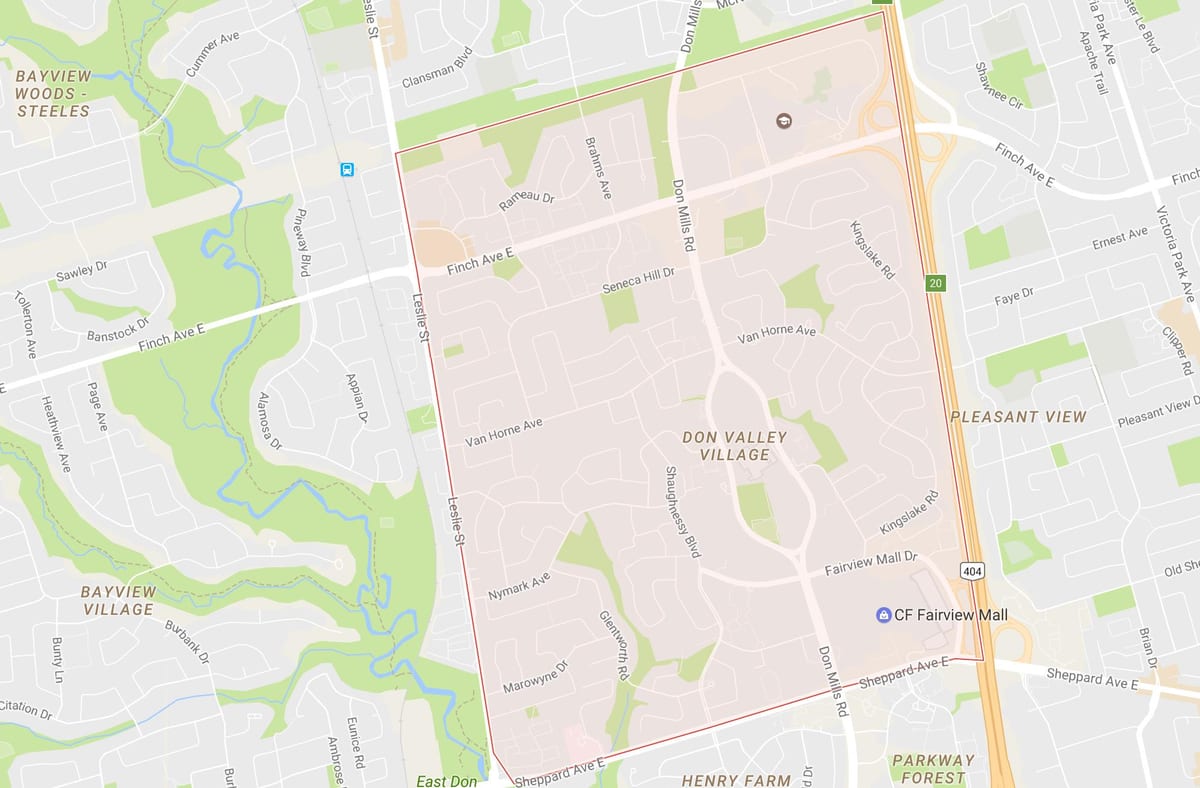 Mapa de El Maní barrio de Toronto