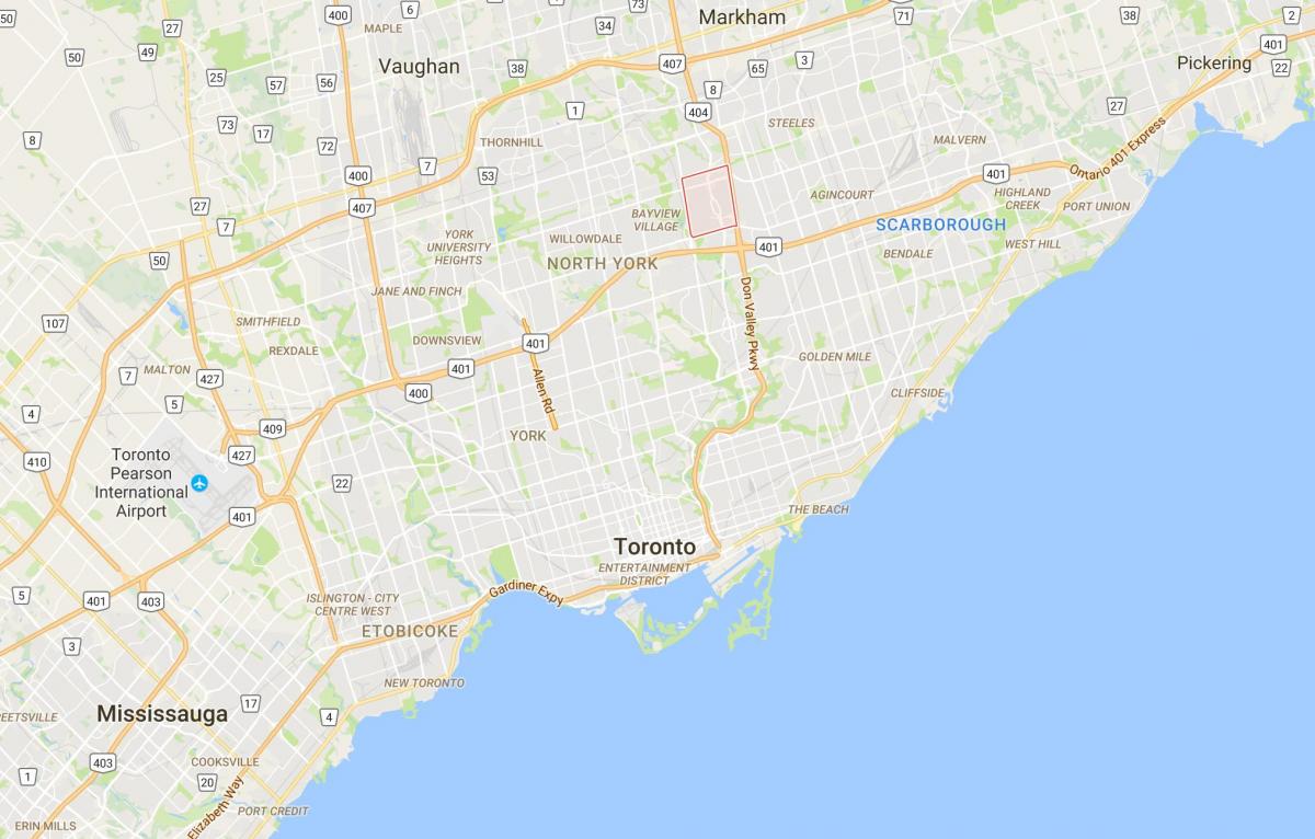 Mapa de El distrito de Maní Toronto