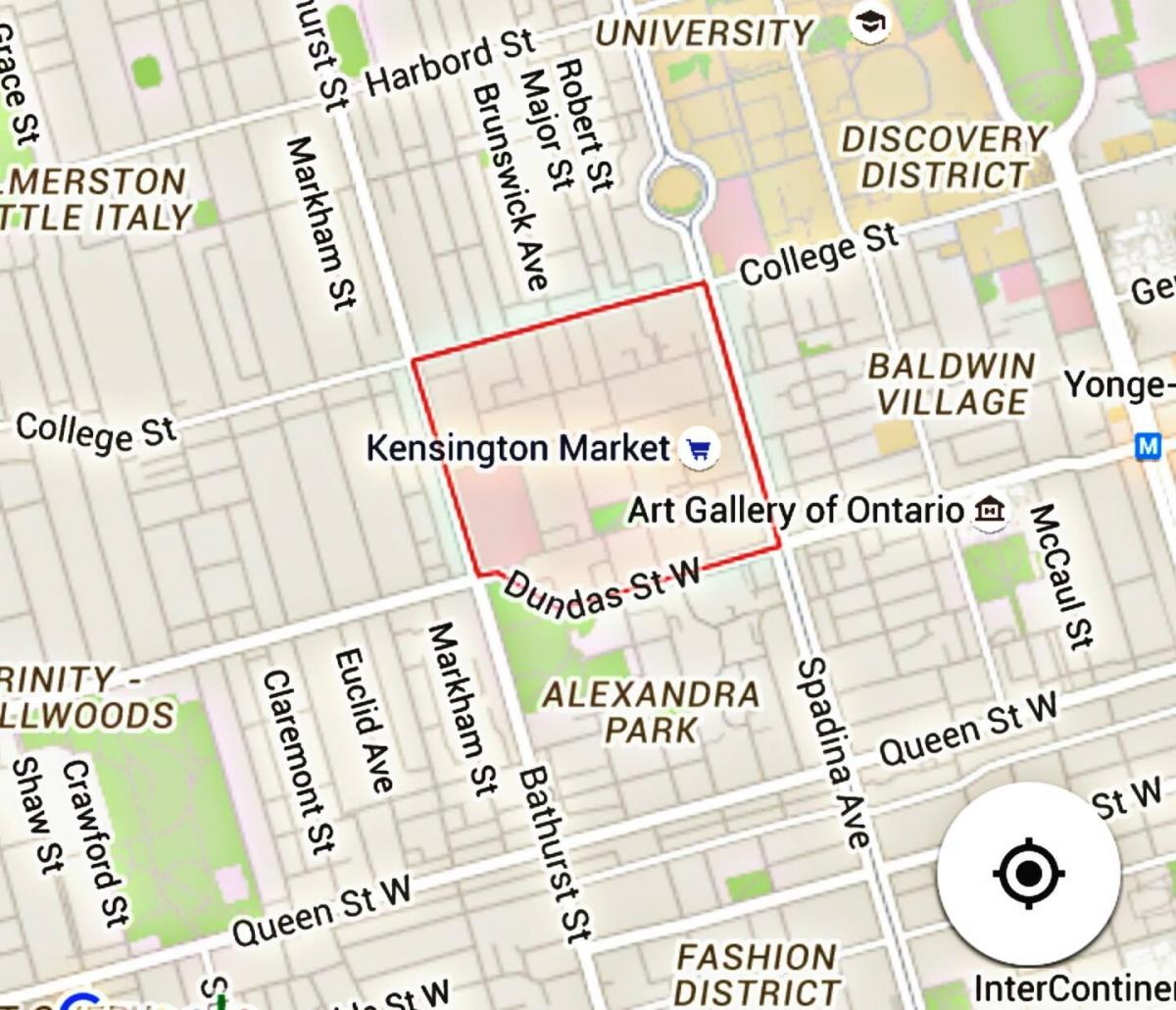Mapa de Kensington Market