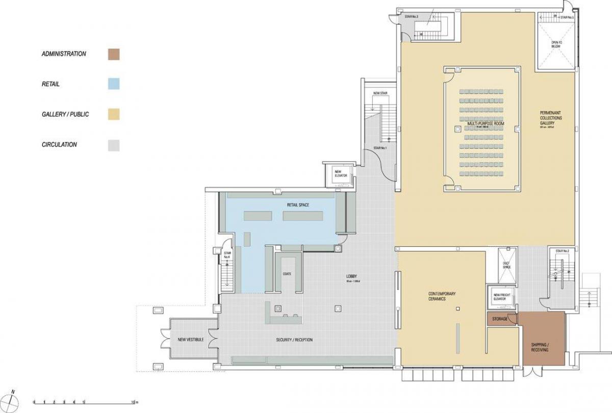 Mapa de Museo Gardiner primer piso