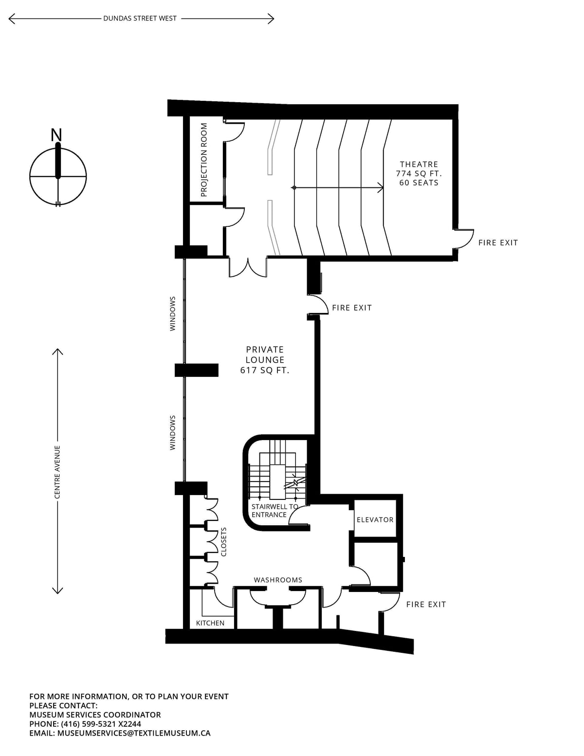 Mapa de Museo Textil De Canadá