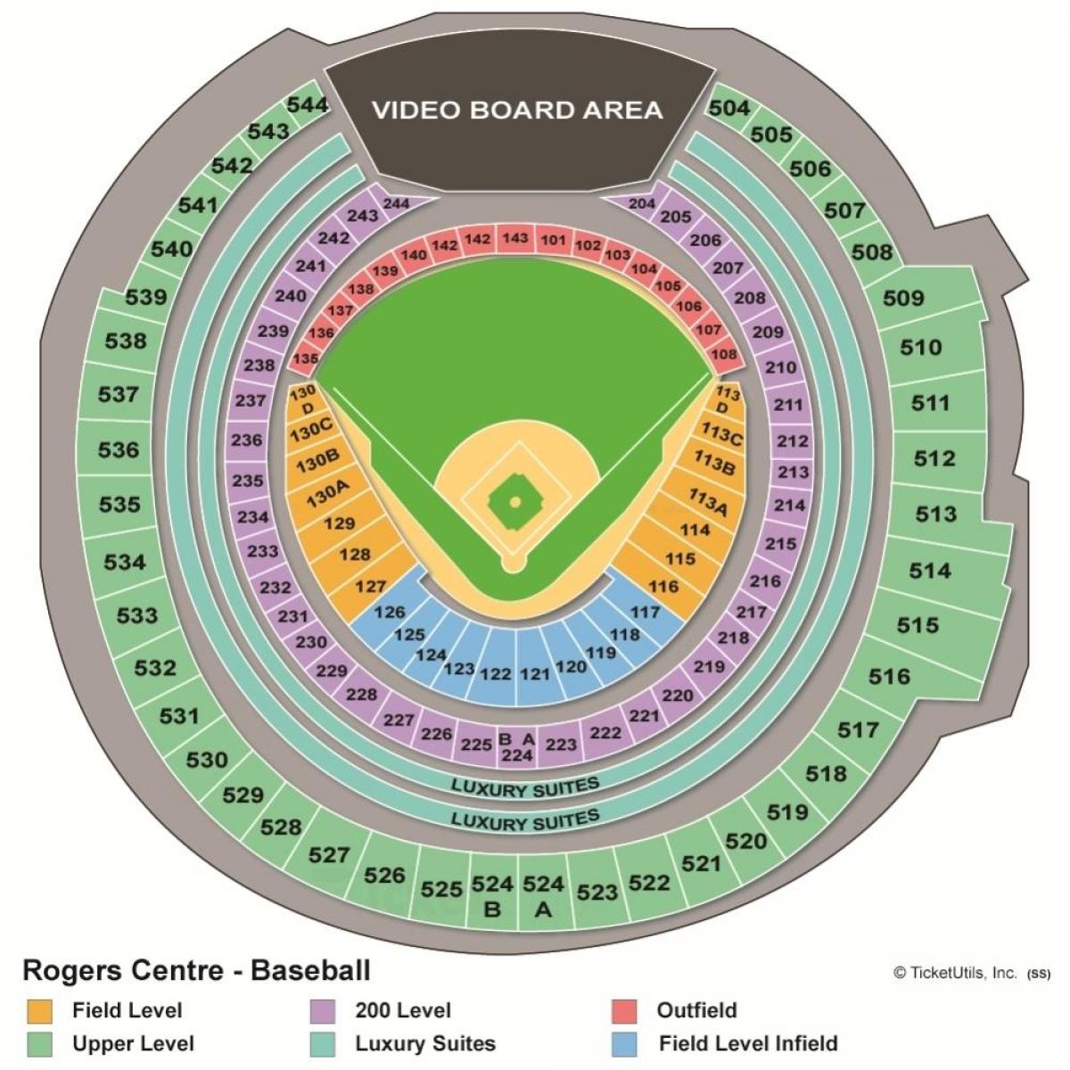 Mapa de Rogers centre de béisbol