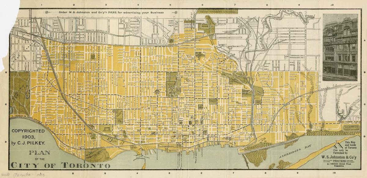 Mapa de la ciudad de Toronto 1903