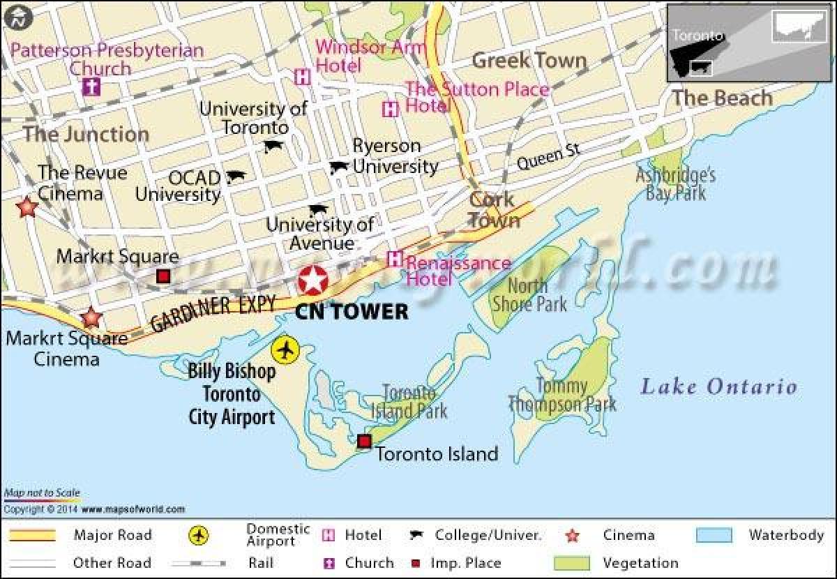 Mapa de la torre CN de Toronto