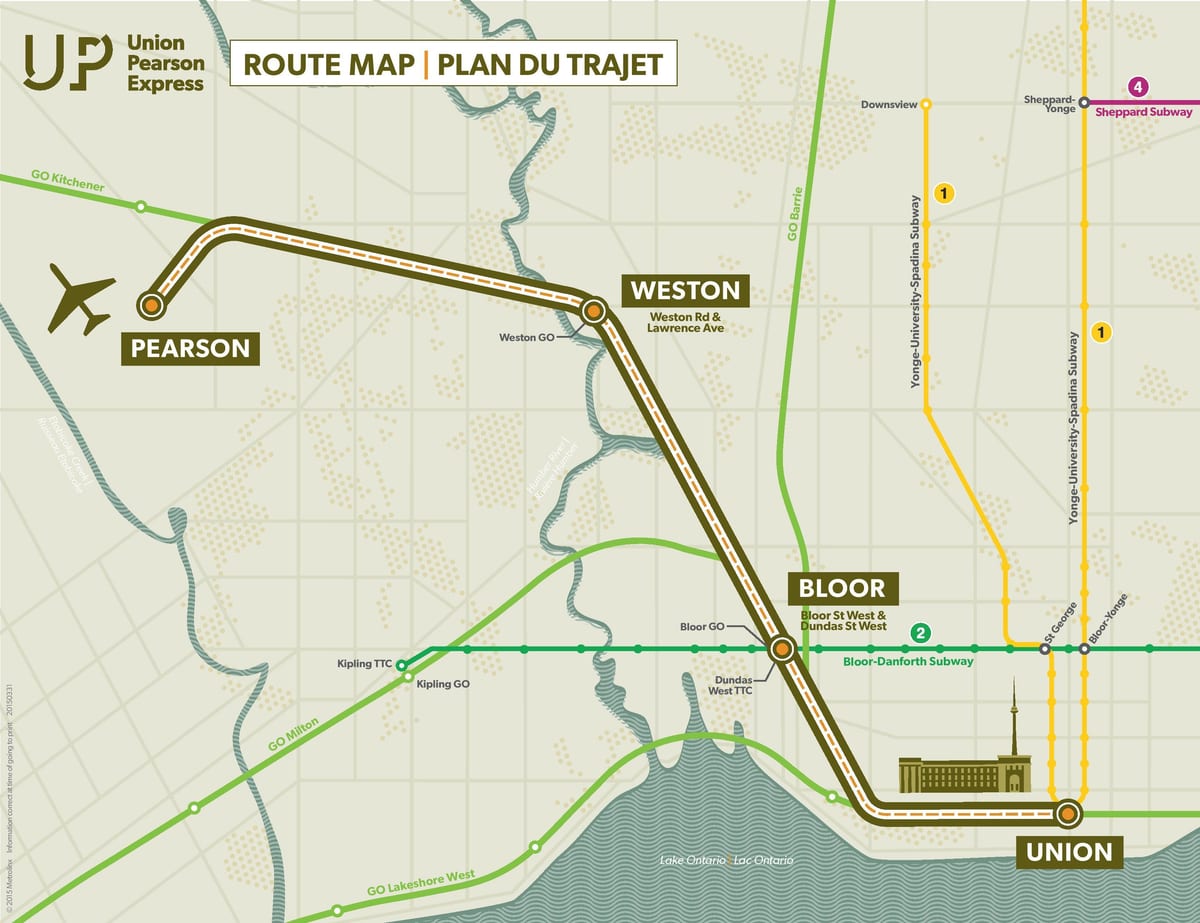 Mapa de la Unión de Pearson Express