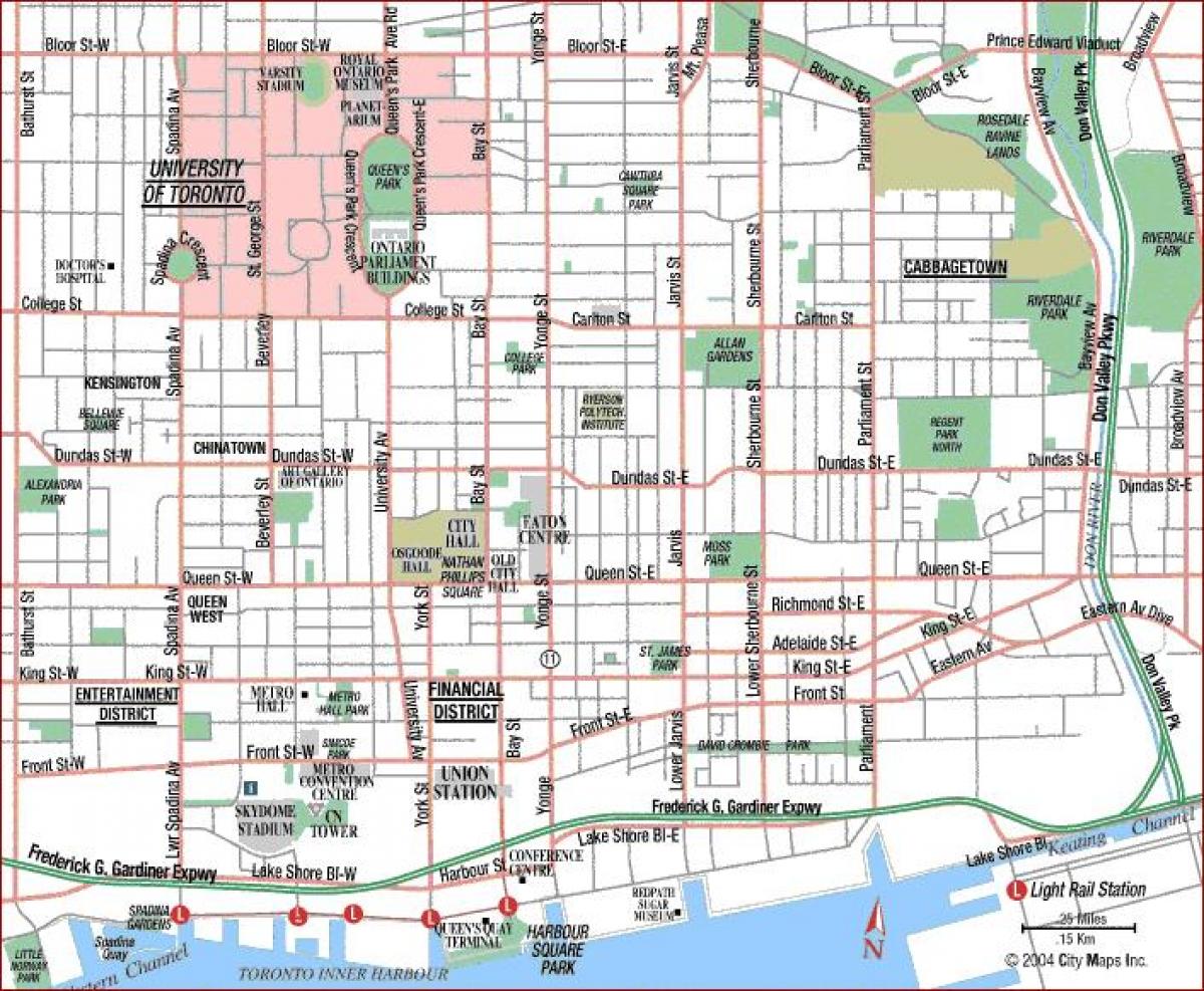Mapa de la Universidad de Toronto, Canadá