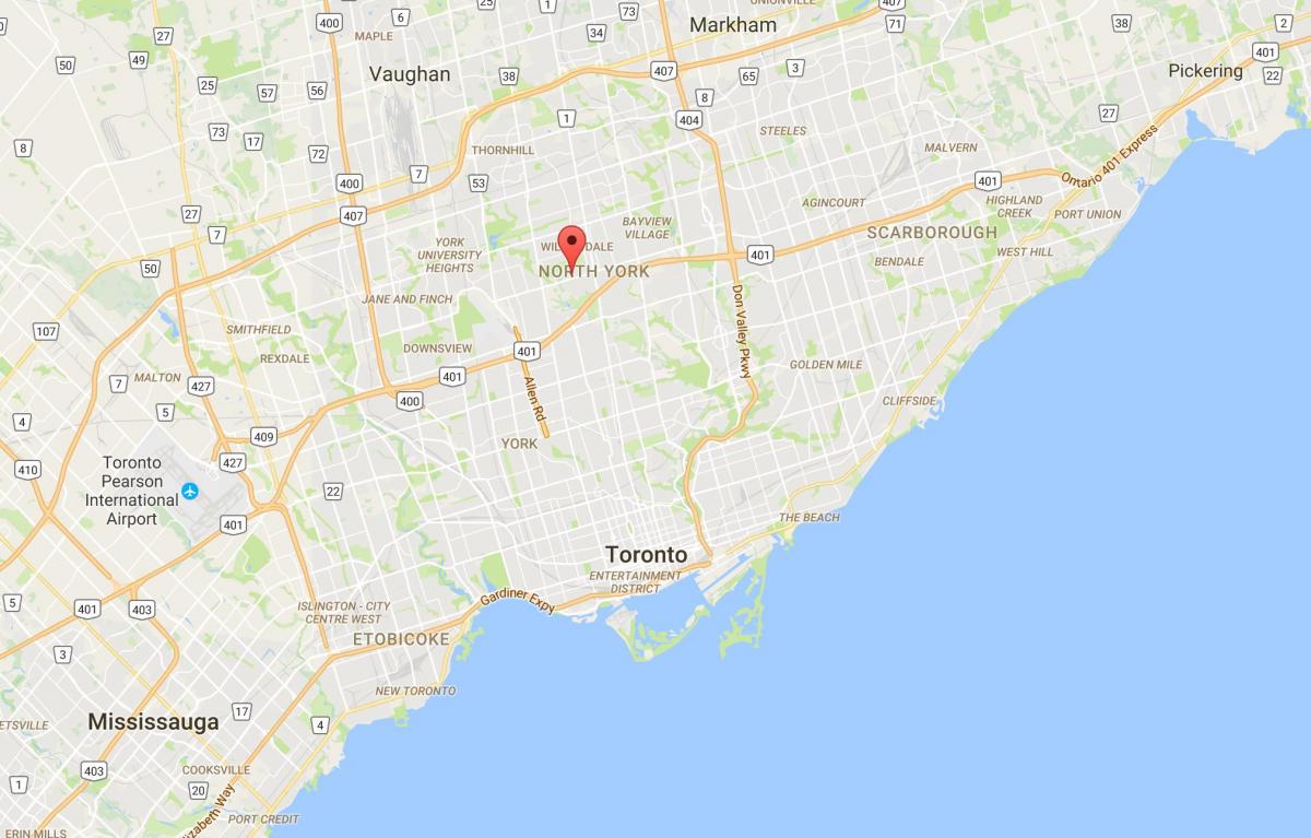 Mapa de Lansing distrito de Toronto
