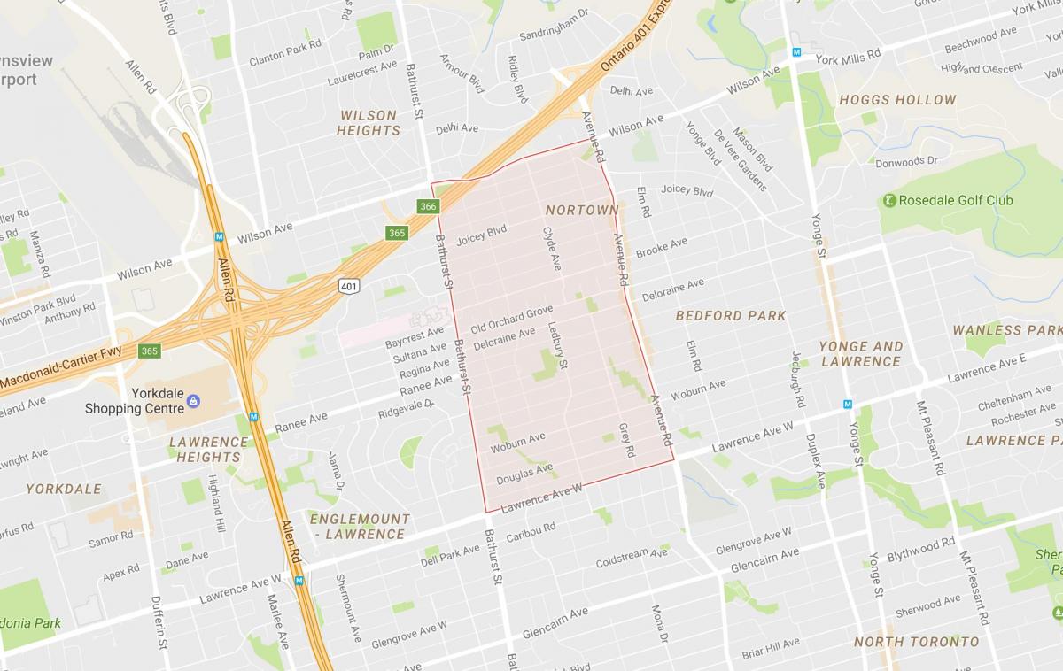 Mapa de Ledbury Park barrio de Toronto