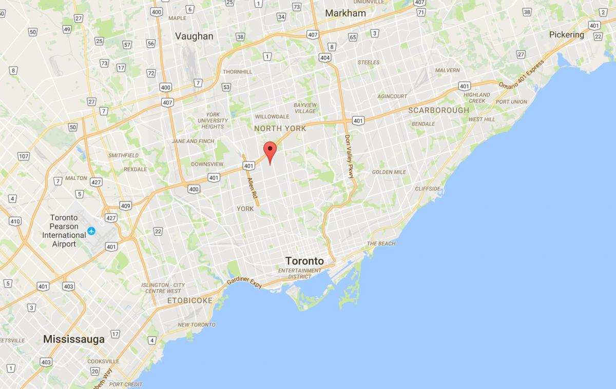 Mapa de Ledbury Park distrito de Toronto