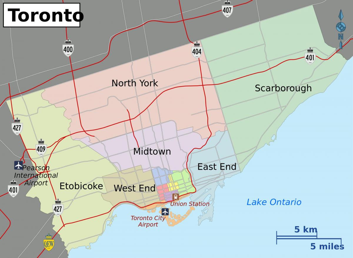 Mapa de la Ciudad de Toronto