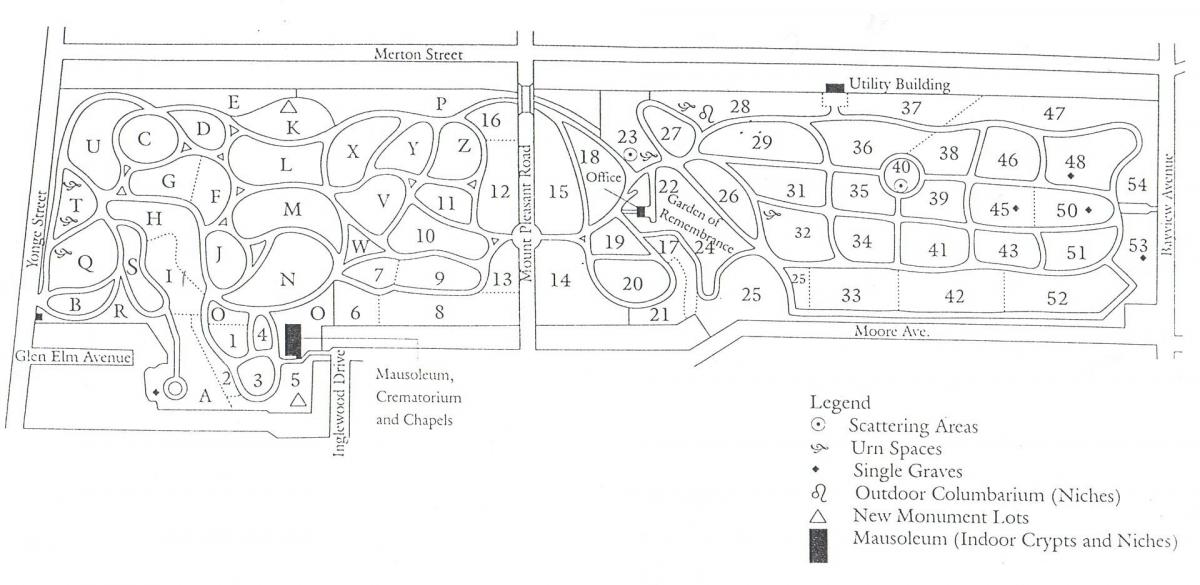 Mapa de Mount pleasant cementerio