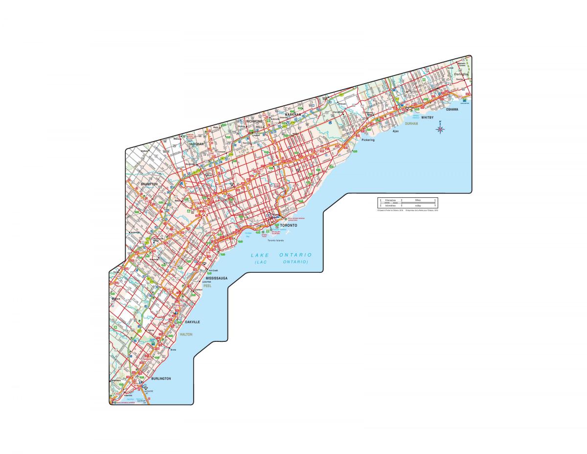 Mapa oficial de Carreteras de Ontario