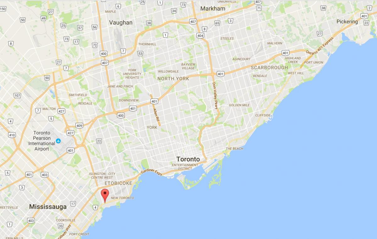 Mapa de la Rama Larga del distrito de Toronto