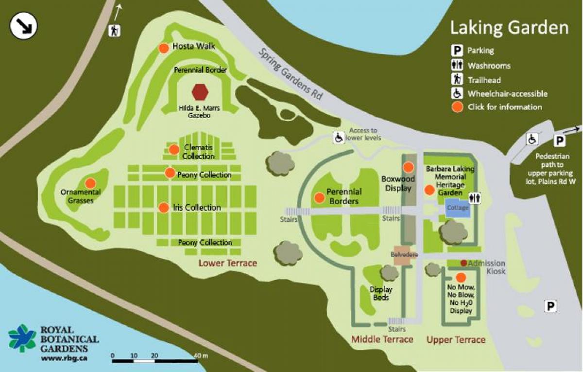 Mapa de RBG Laking Jardín