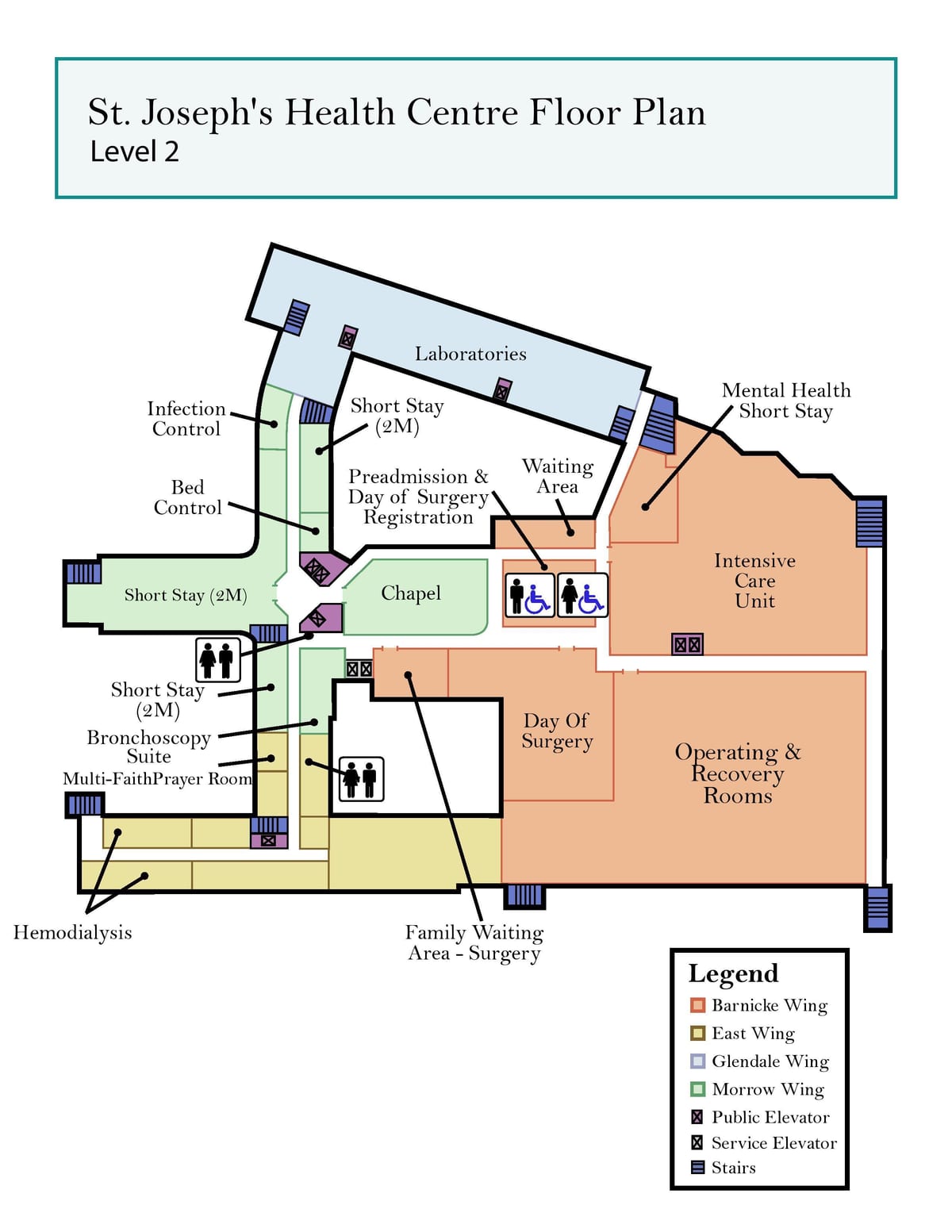 Mapa de San José del centro de Salud de Toronto nivel 2