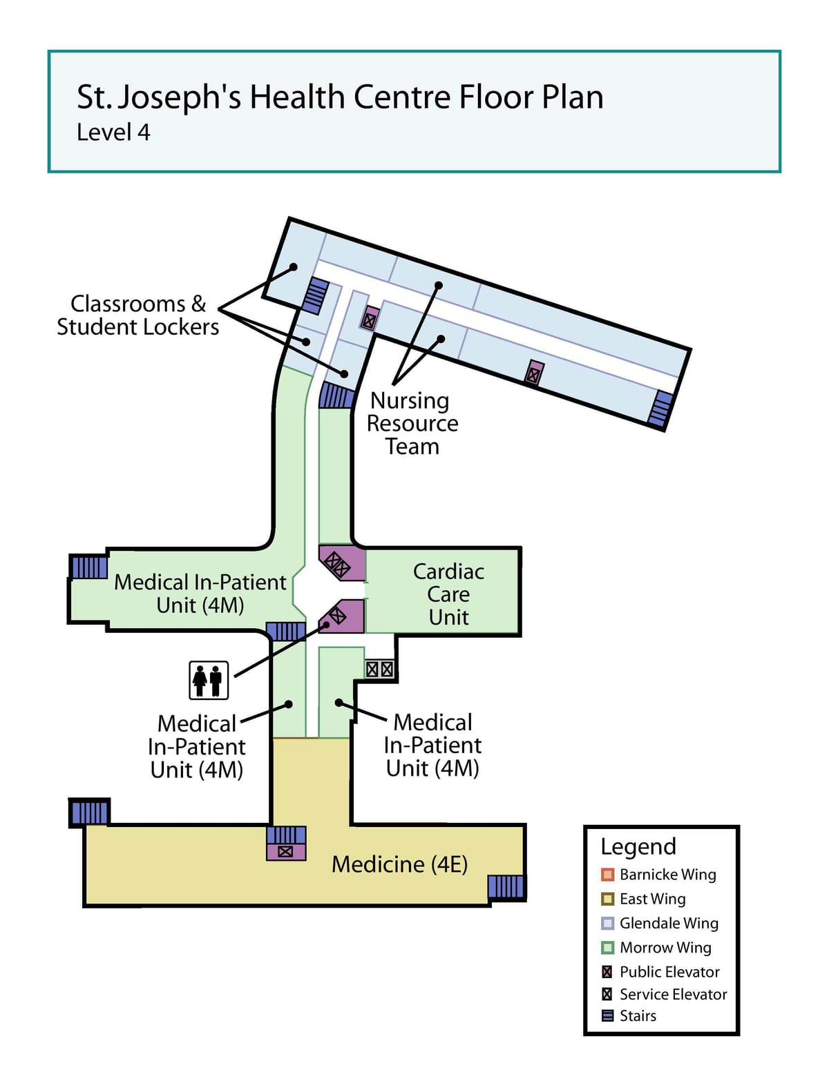 Mapa de San José del centro de Salud de Toronto nivel 4