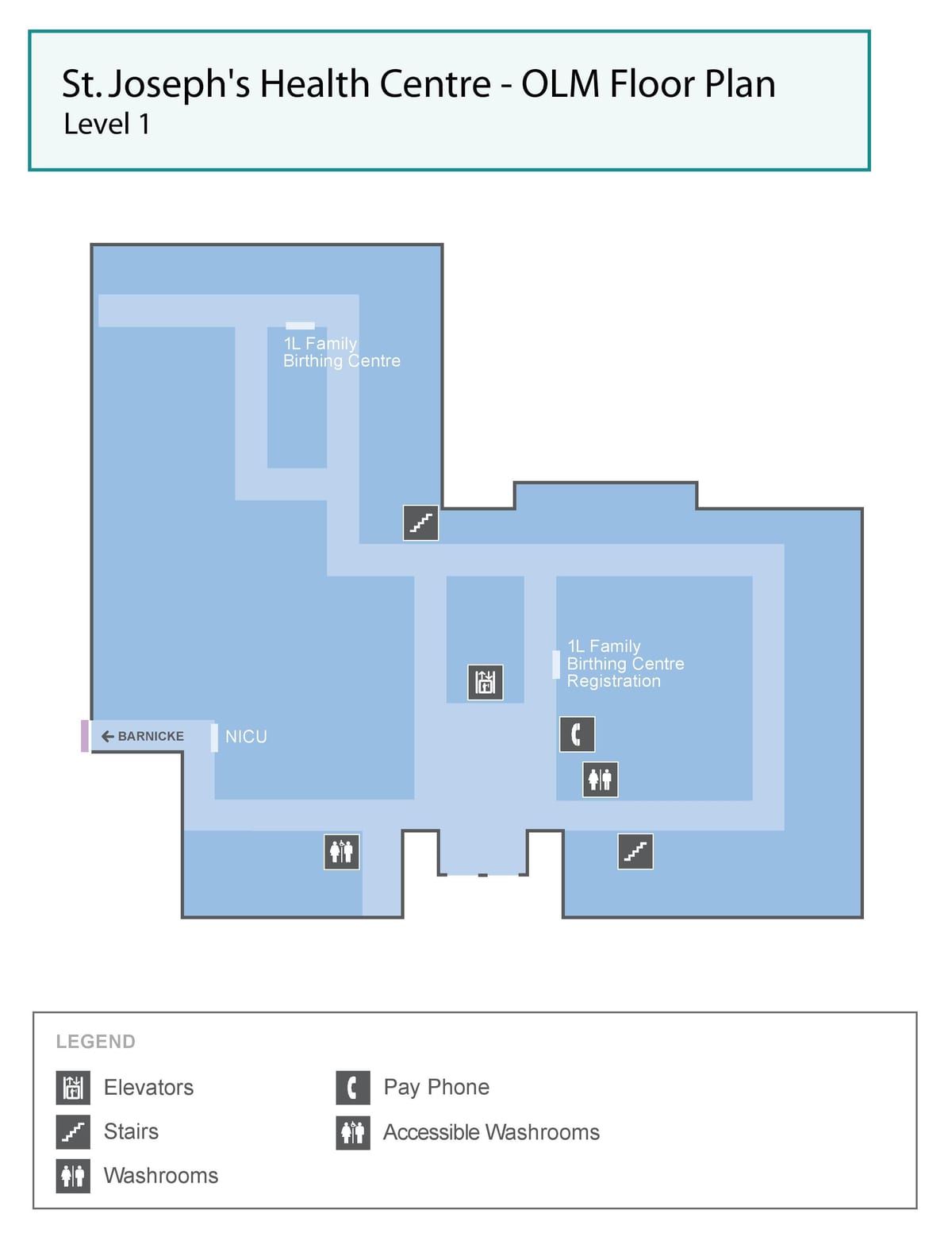 Mapa de San José del centro de Salud de Toronto OLM nivel 1