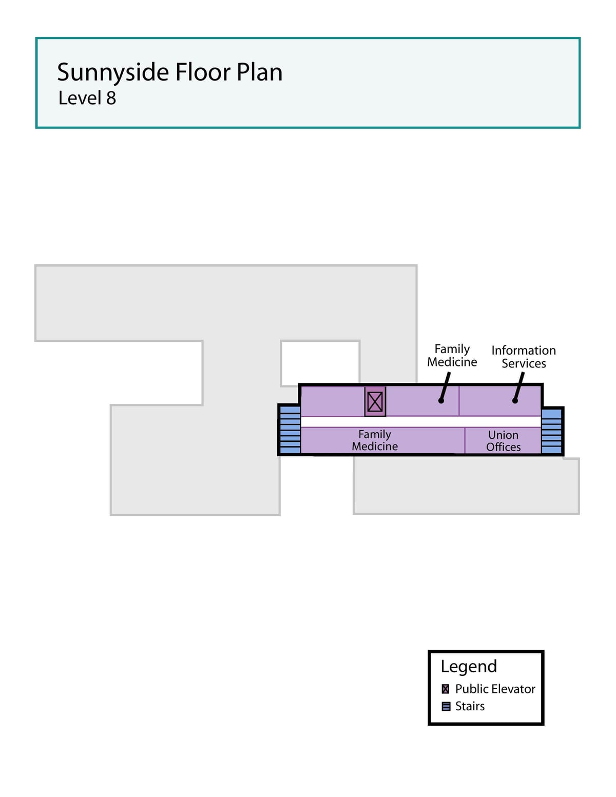 Mapa de San José del centro de Salud de Toronto Sunnyside nivel 8