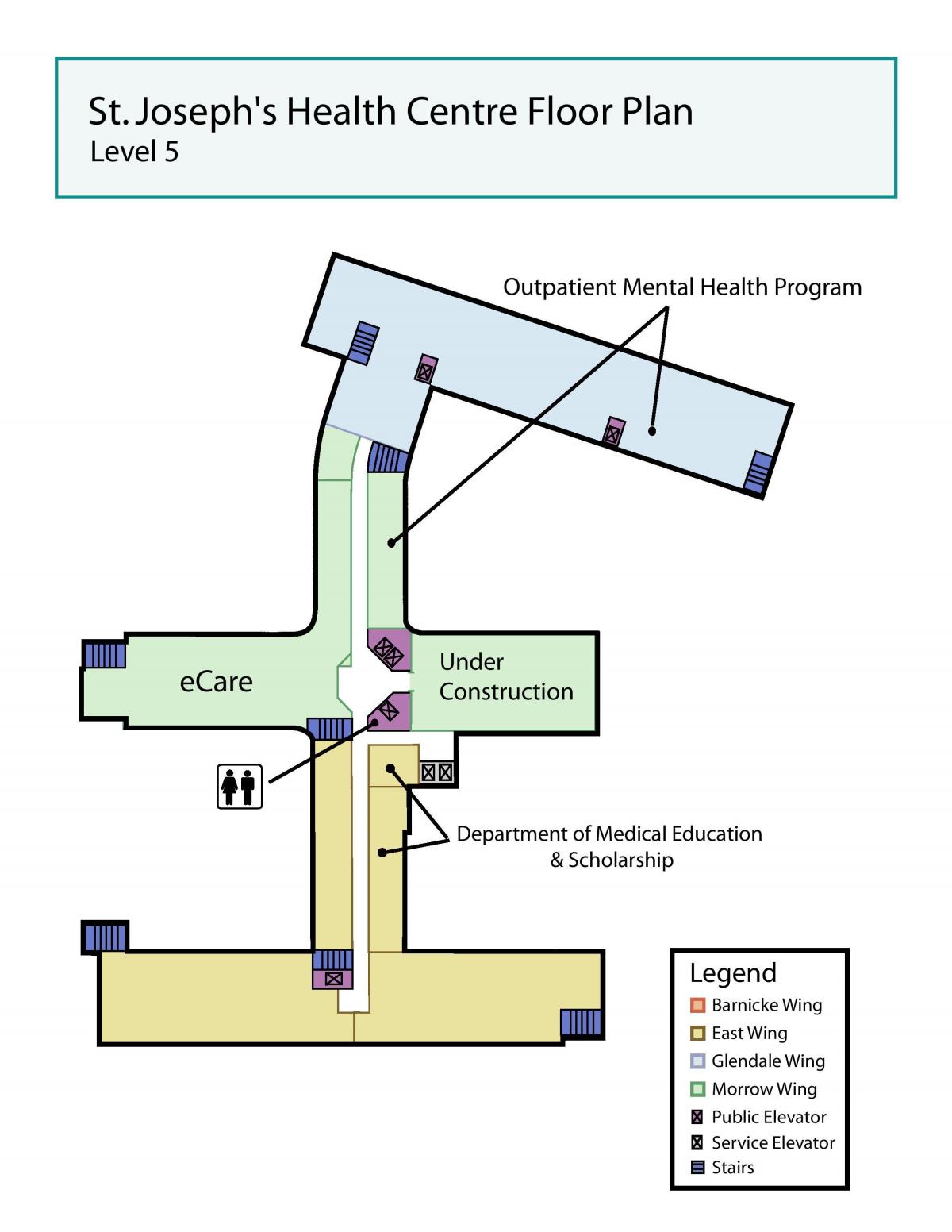 Mapa de San José del centro de Salud de Toronto nivel 5