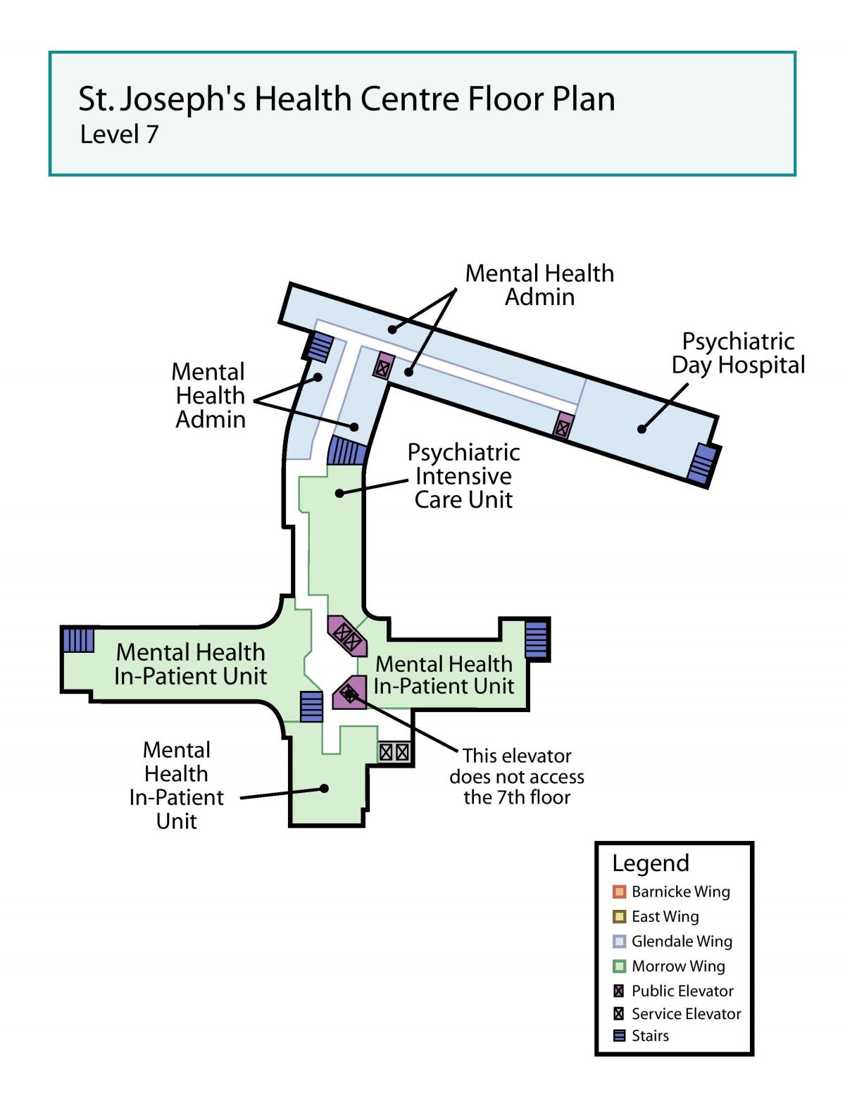 Mapa de San José del centro de Salud de Toronto nivel 7