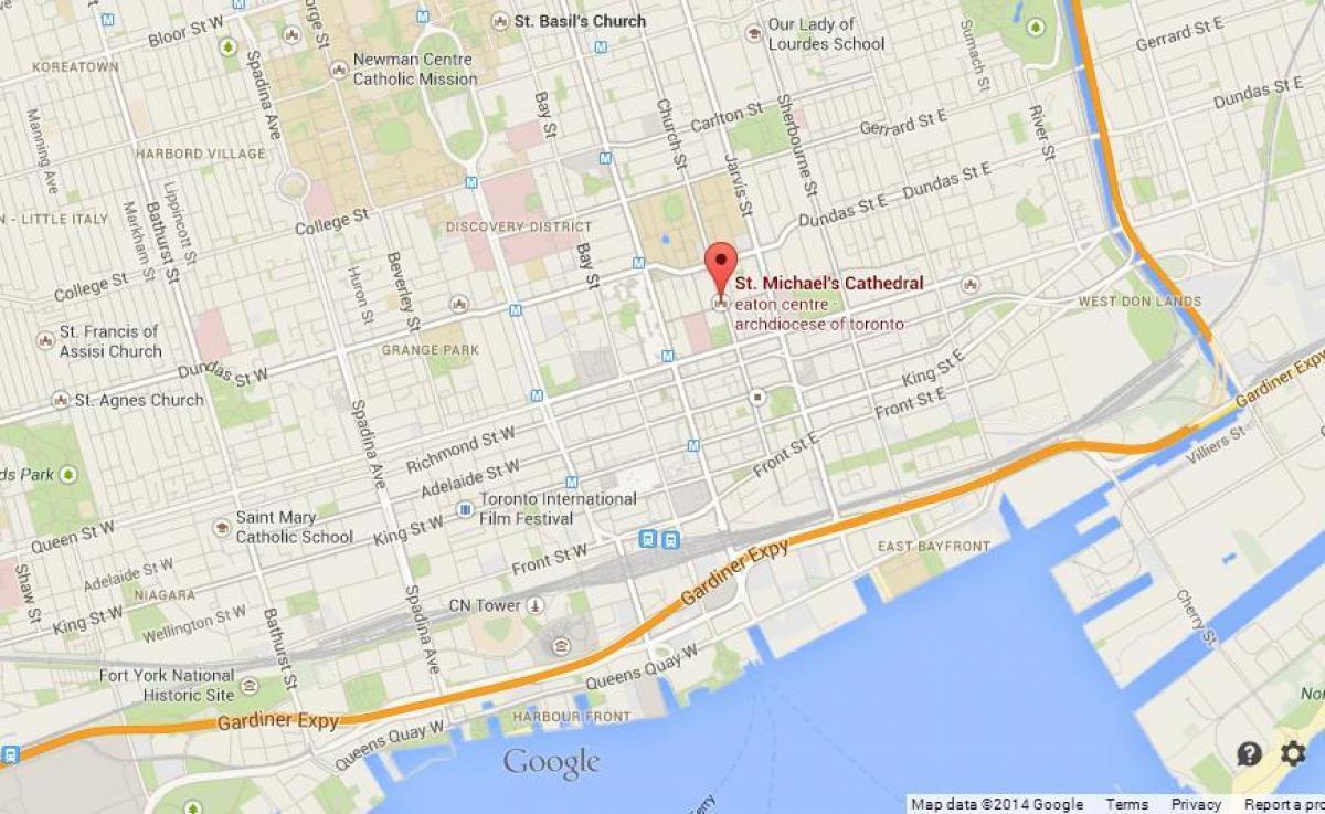 Mapa de San Miguel de la Catedral de Toronto resumen