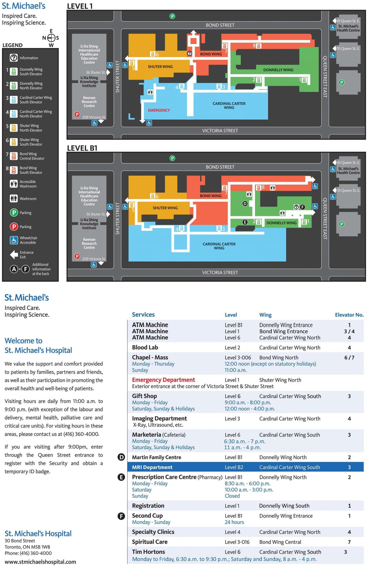 Mapa de St michael's Hospital de Toronto