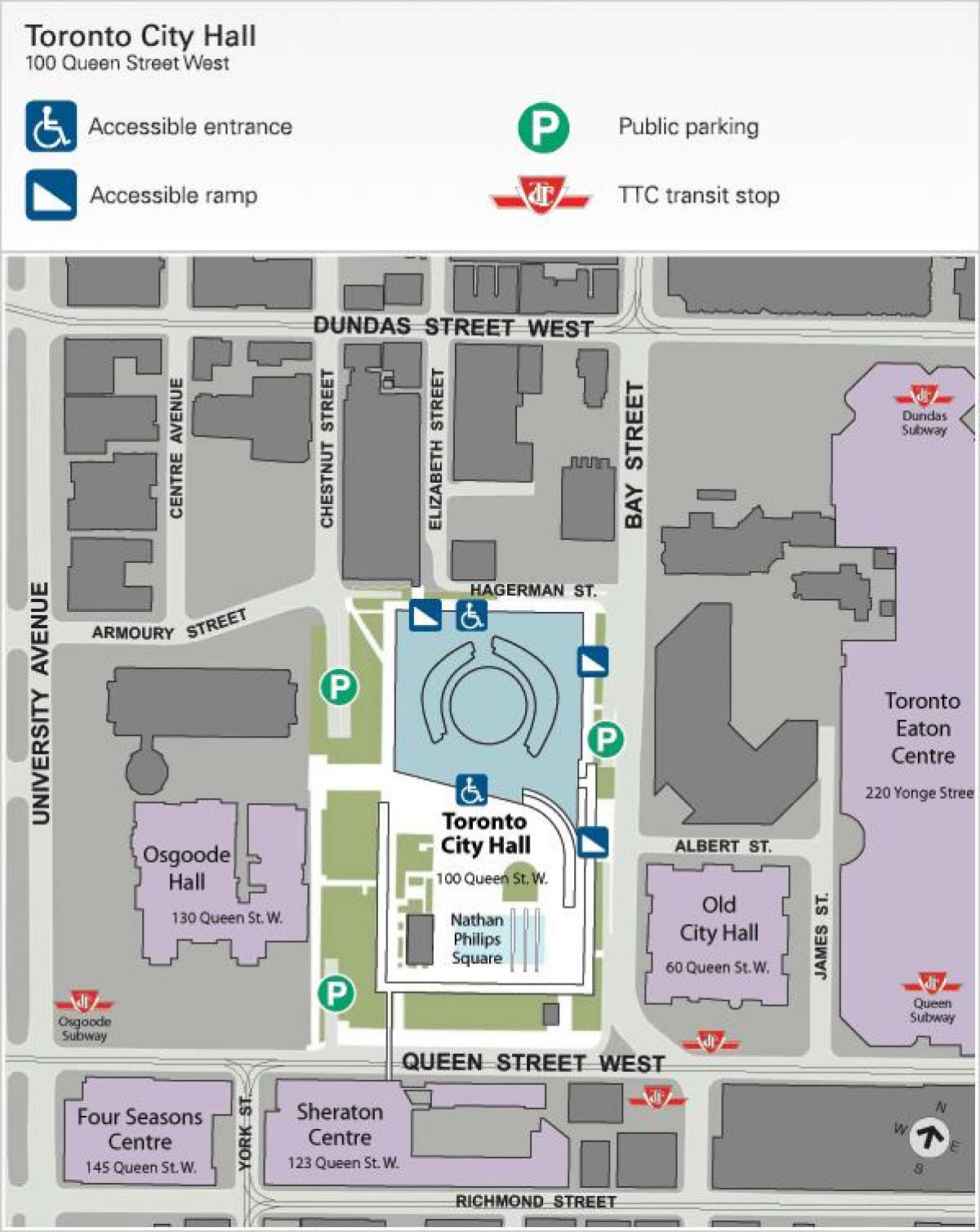 Mapa de Toronto City Hall