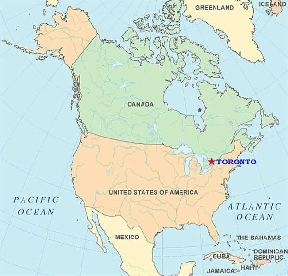 Mapa de Toronto en estados unidos