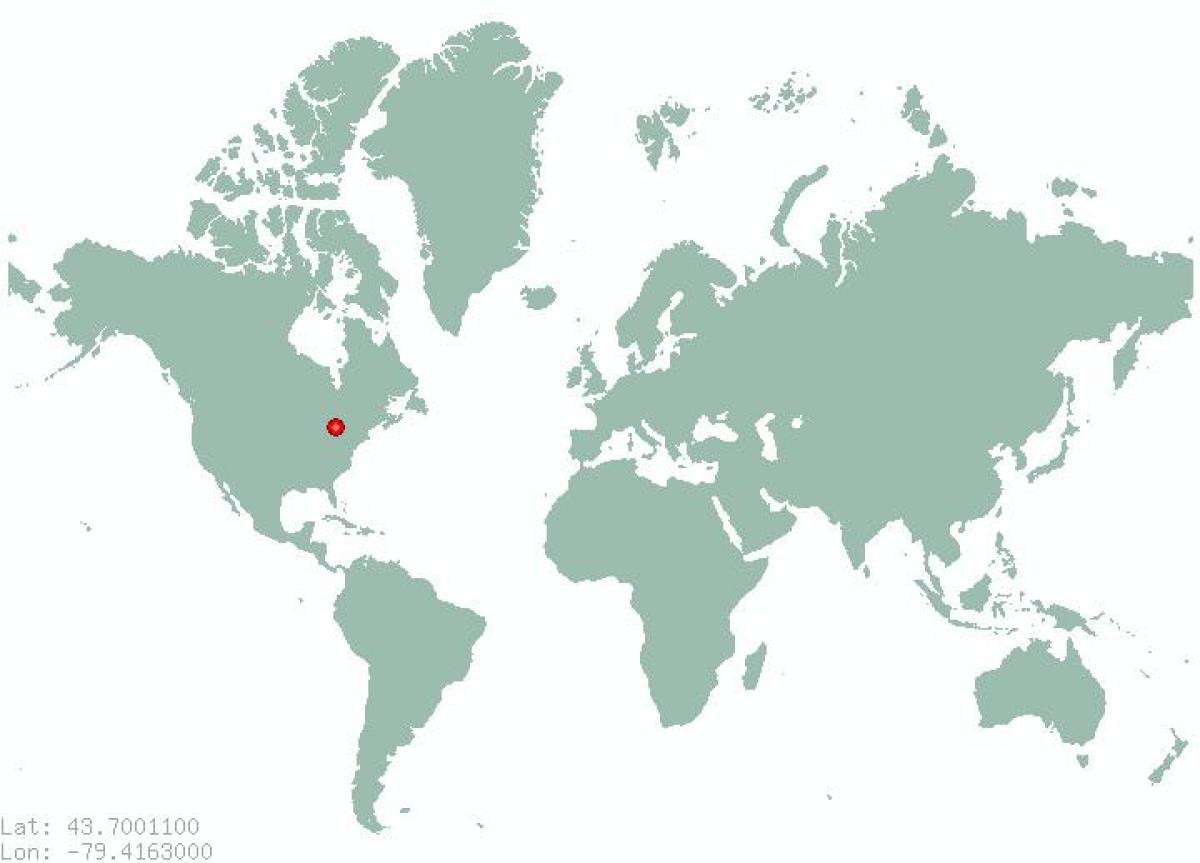 Mapa de Toronto en el mundo