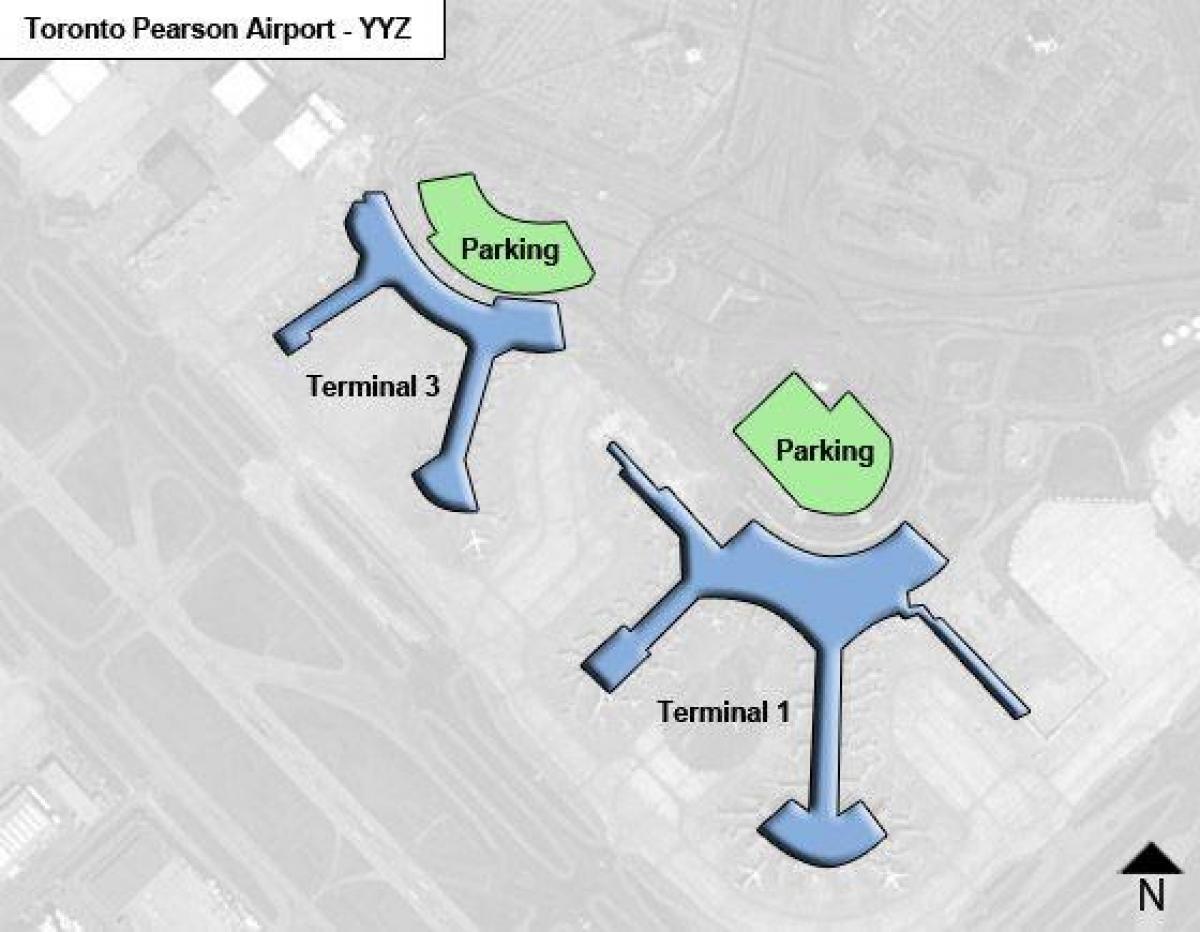 Mapa de Pearson de Toronto aeropuerto de Canadá