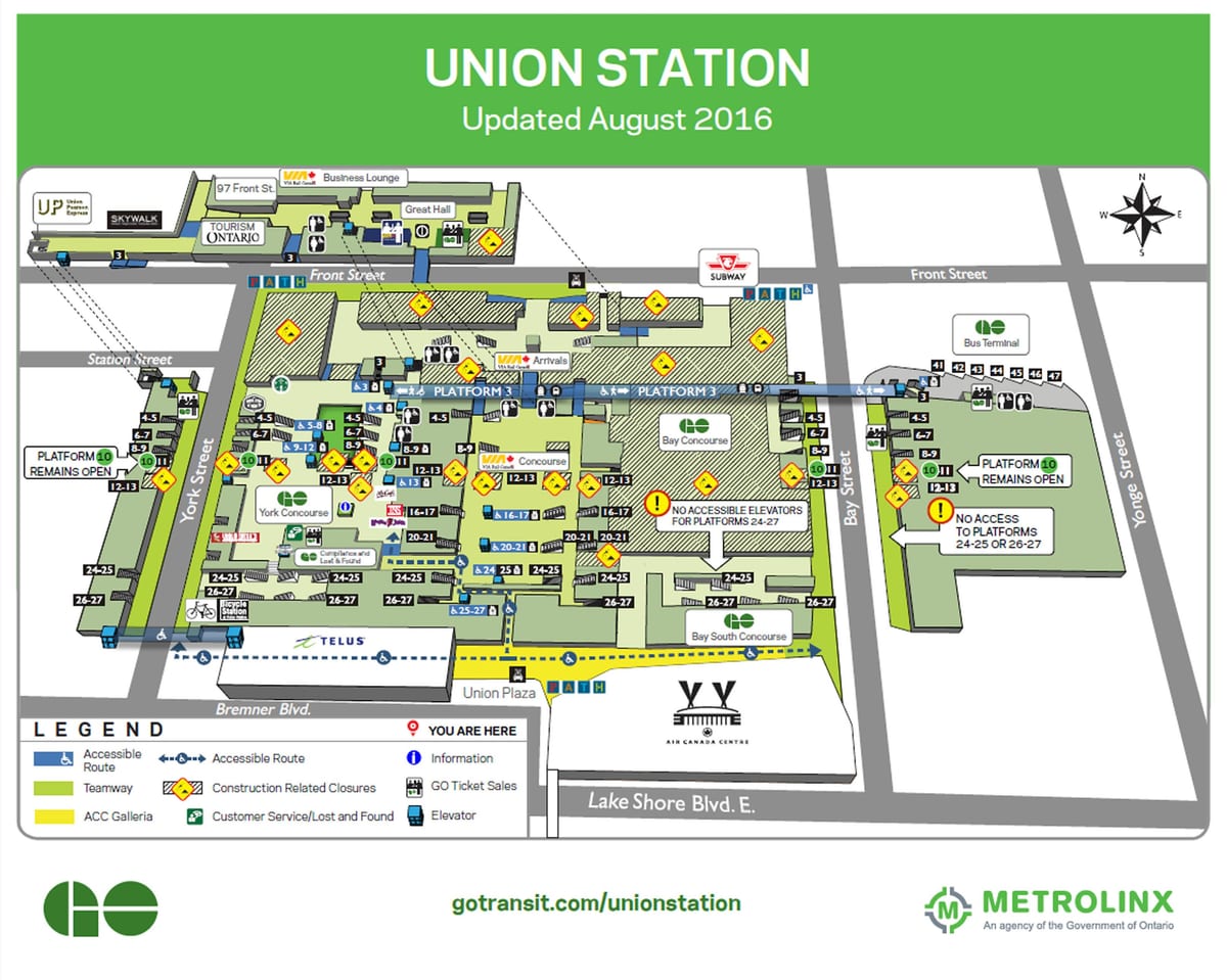 Mapa de Toronto de la Unión