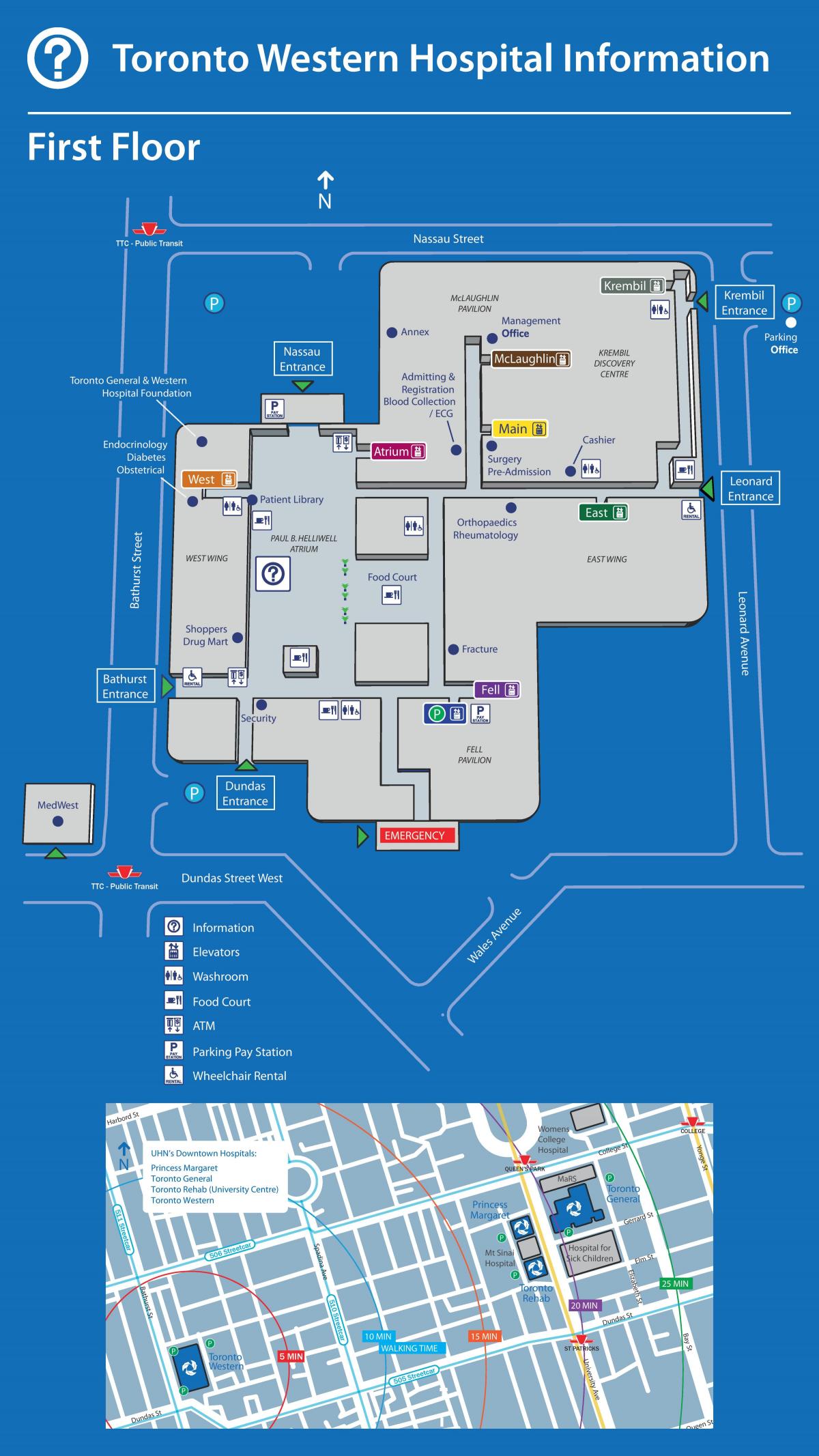 Mapa de Toronto Western Hospital