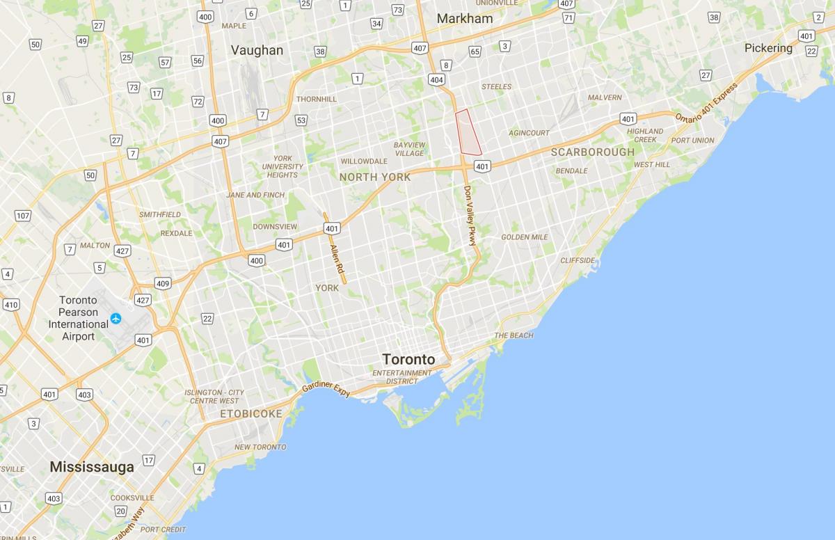 Mapa de la Agradable Vista del distrito de Toronto