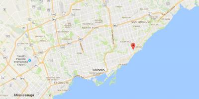 Mapa de Abedul Acantilado Alturas del distrito de Toronto