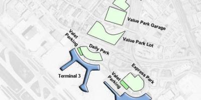 Mapa de aeropuerto de Toronto Pearson aparcamiento
