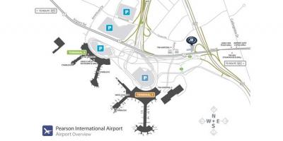 Mapa de aeropuerto de Toronto pearson resumen