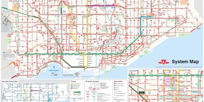 Mapa de autobuses de Toronto