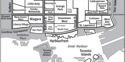 Mapa de Barrio Sur Núcleo de Toronto